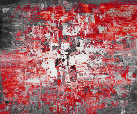 24GRP158 - Red Oil Painting Canvas Art