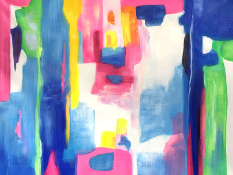 Neon Abstract A02 Oil Painting Canvas Art
