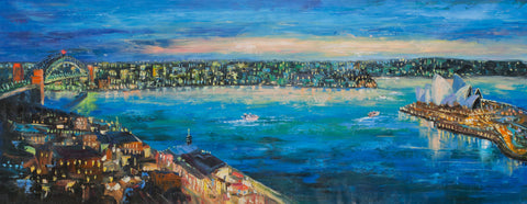 Sydney Opera House - Harbour Bridge (Limited Edition) Oil Painting Canvas Art