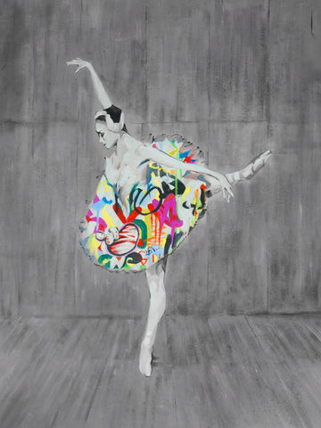 Ballerina Graffiti Art Oil Painting Canvas Art