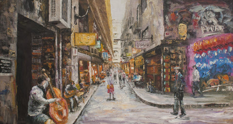 Melbourne Laneway Oil Painting Canvas Art