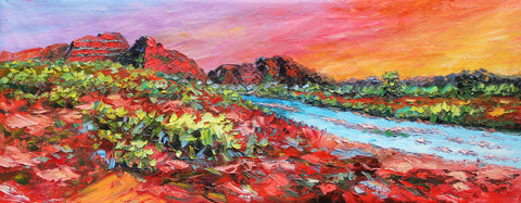 Oasis in Outback (Limited Edition) Oil Painting Canvas Art