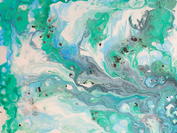 Abstract in Aqua GB-Aqua Oil Painting Canvas Art